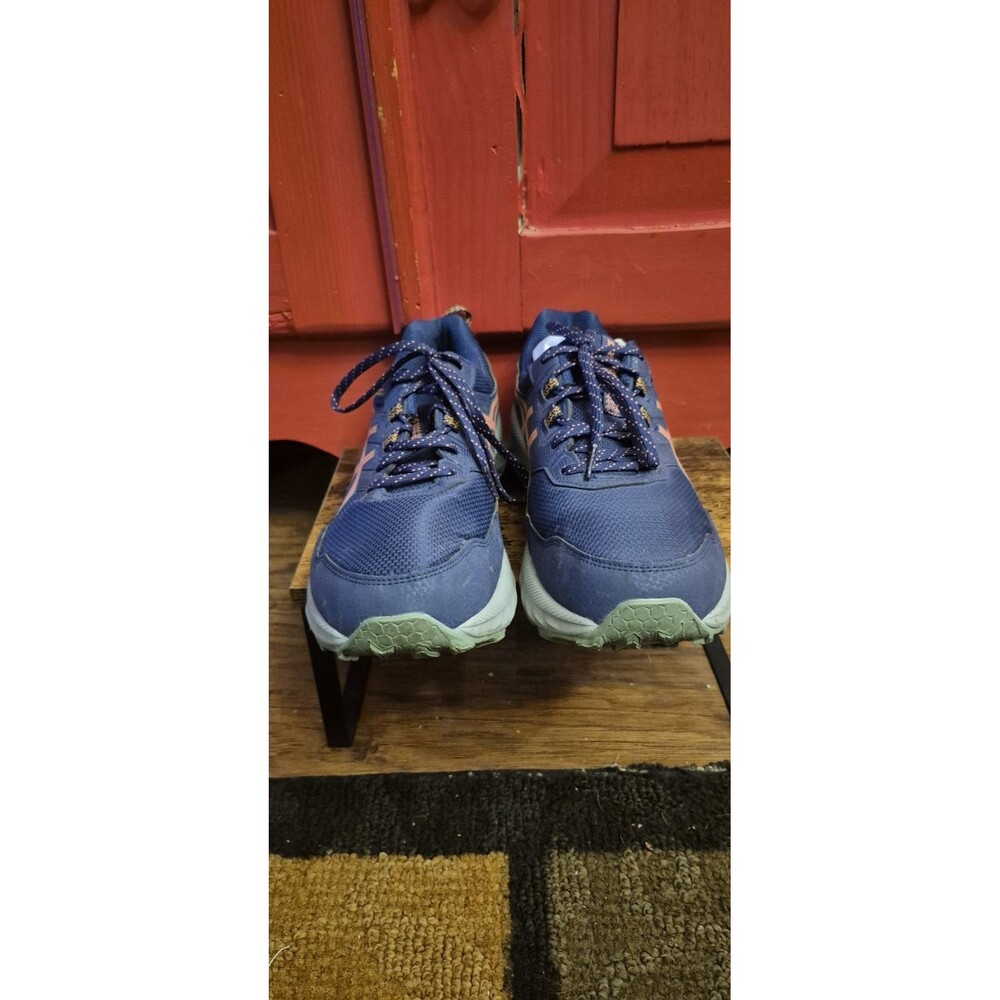 Asics Gel Women Size 11 Venture 9 Indigo Blue Papaya Hiking Shoes Trail Walk EUC - Picture 3 of 7